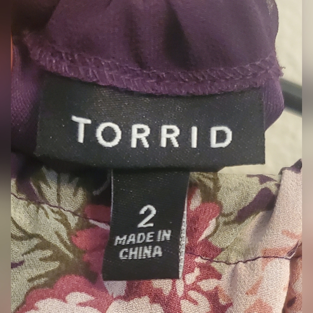 Torrid Chiffon Maxi Dress Size 2/2x - Picture 6 of 8